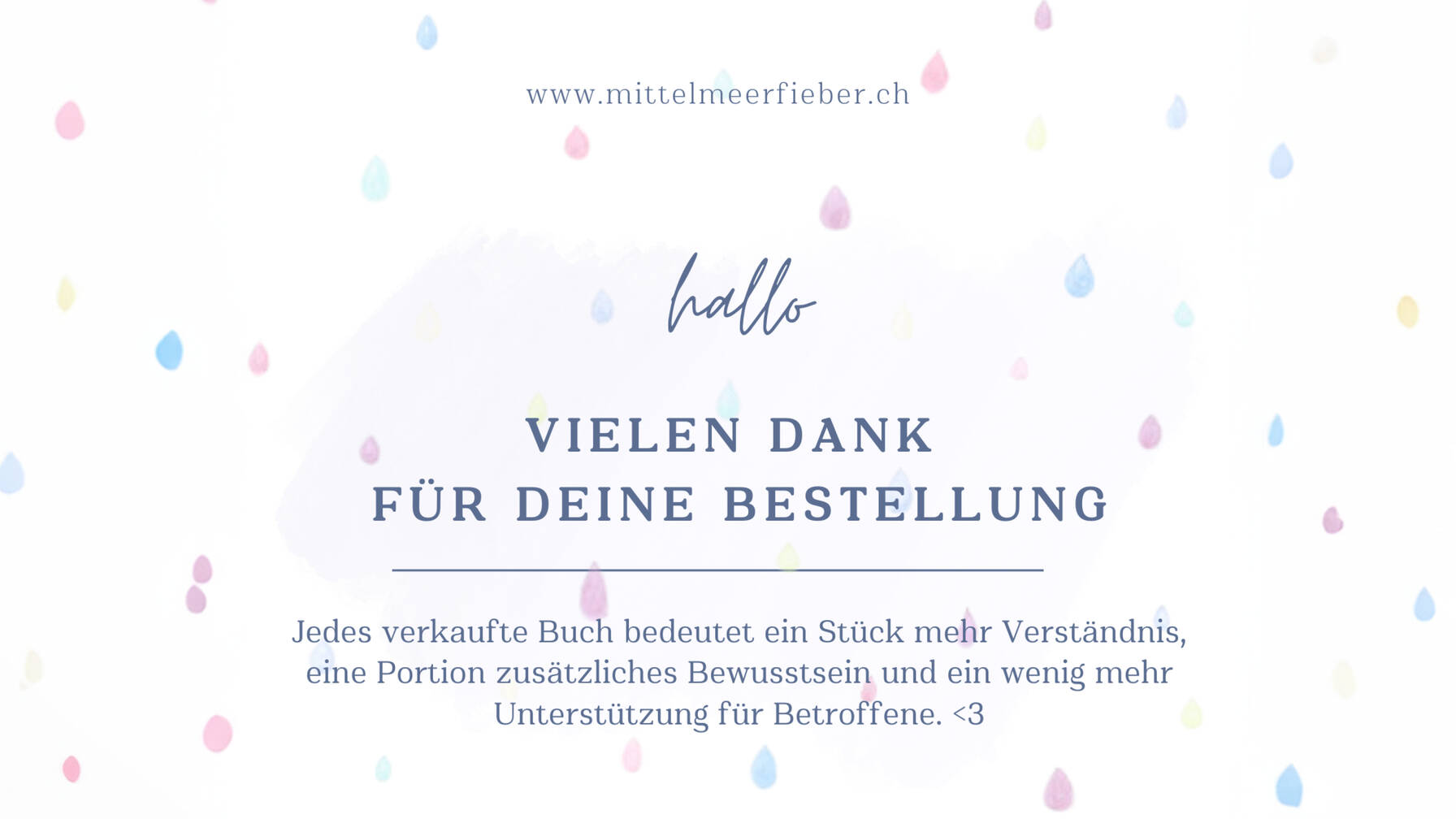 Dankeschön an Käuferinnen und Käufer des Buchs