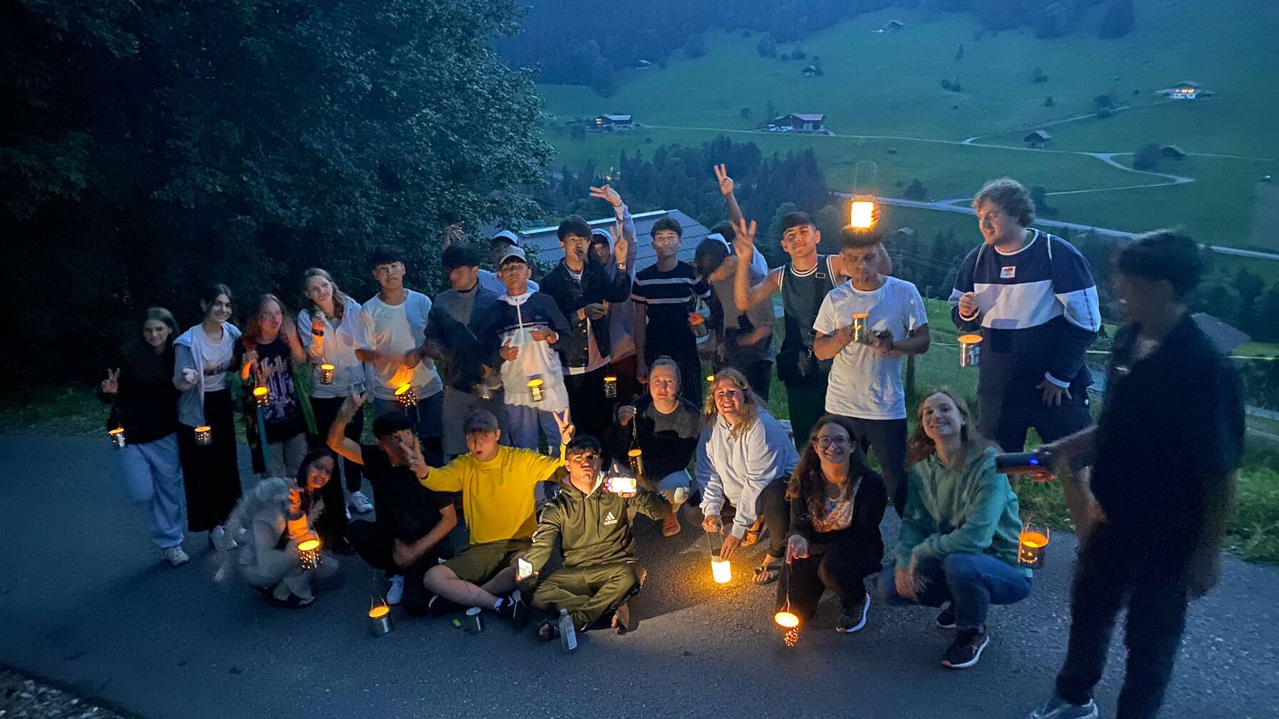 Nachtspaziergang mit unseren Laternen