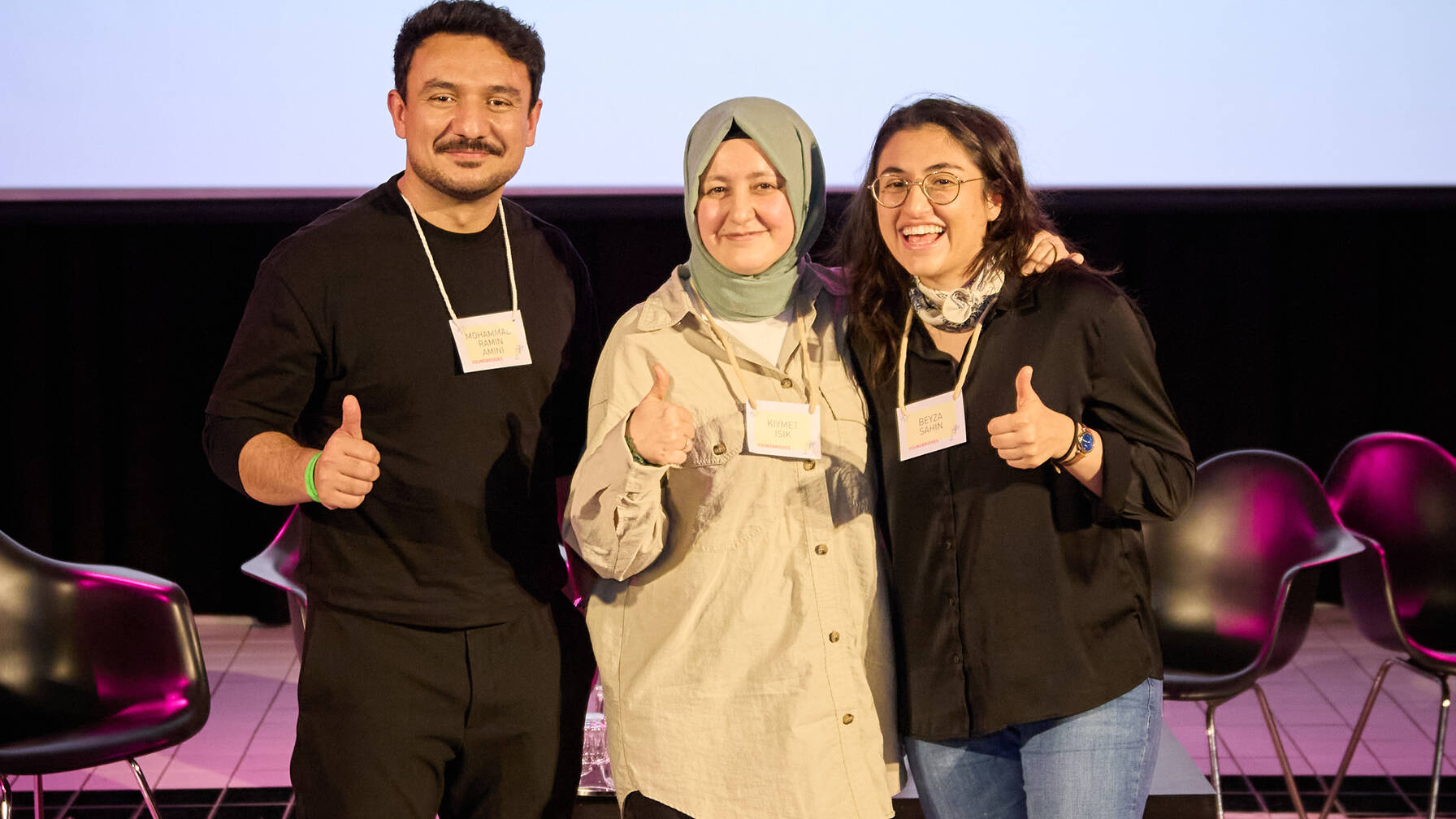 Projektmitglieder vom Projekt «YoungBridges», ausgezeichnet mit dem Publikumspreis