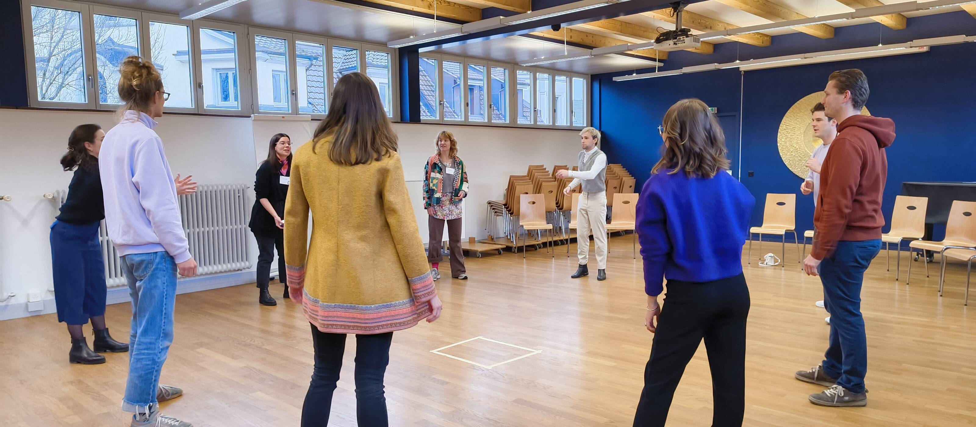 Projektmachende beim Workshop zu Auftrittskompetenz