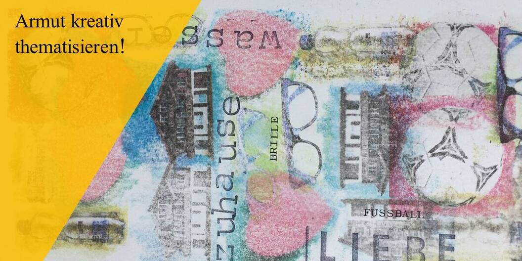 Kreative Collage zum Thema Armut und Konsum im Rahmen eines Luutstarch Workshops